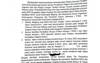 Diduga melanggar UU Advokat saat disumpah, Tiga oknum pengacara dari organisasi P3HI dilaporkan ke PT Kupang