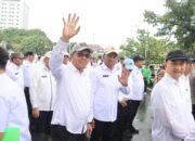 Gubernur dan Wakil Gubernur NTT Terpilih Laksanakan Galdi Bersih Pelantikan,Di Tengah Guyuran Hujan