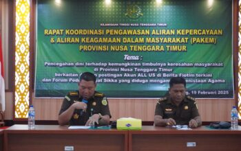 Rakor Tim PAKEM Provinsi NTT  Bahas Pencegahan Keresahan Masyarakat terkait Postingan Akun ALL US