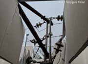 Diduga Tiang Listrik Kropos dan Menghantam Bangunan MBG, Pihak PLN Ende di Minta Ganti Rugi