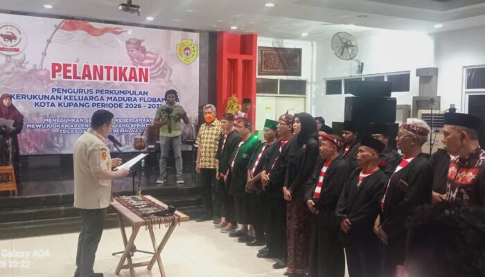 Wali Kota Kupang Lantik Pengurus Kerukunan Keluarga Madura Flobamora Periode 2026–2031