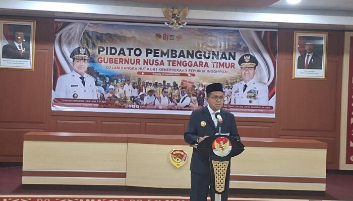 Pidato Pembangunan HUT ke-81 RI,Gubernur Melki Beberkan Capaian NTT dan Arah Pembangunan ke Depan