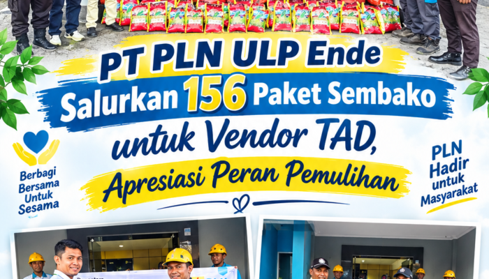 Pemulihan Pascagempa, PT PLN ULP Ende Salurkan 156 Paket Sembako untuk Vendor TAD