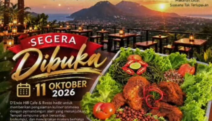 D’Ende Hill Cafe dan Resto Segera Hadir di Ende, Tawarkan Sensasi Kuliner dengan Panorama Alam yang Memanjakan Mata